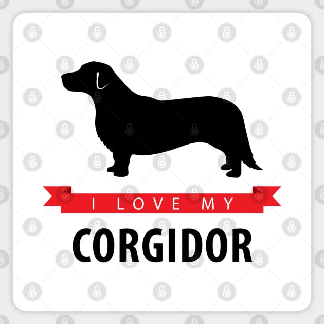 I Love My Corgidor Sticker by millersye